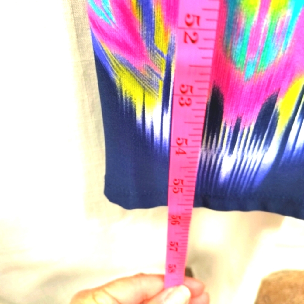 2/$30 Chicos Babydoll Empire Abstract  Sleeveless Maxi Sundress Size 1 Y2K‎ - Picture 7 of 9